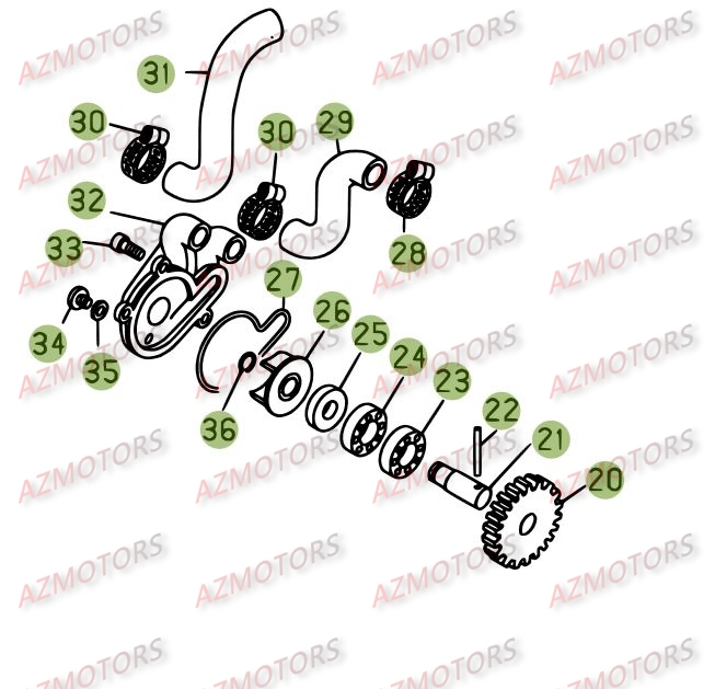 CIRCUIT DE LUBRIFICATION pour REV3-250-08