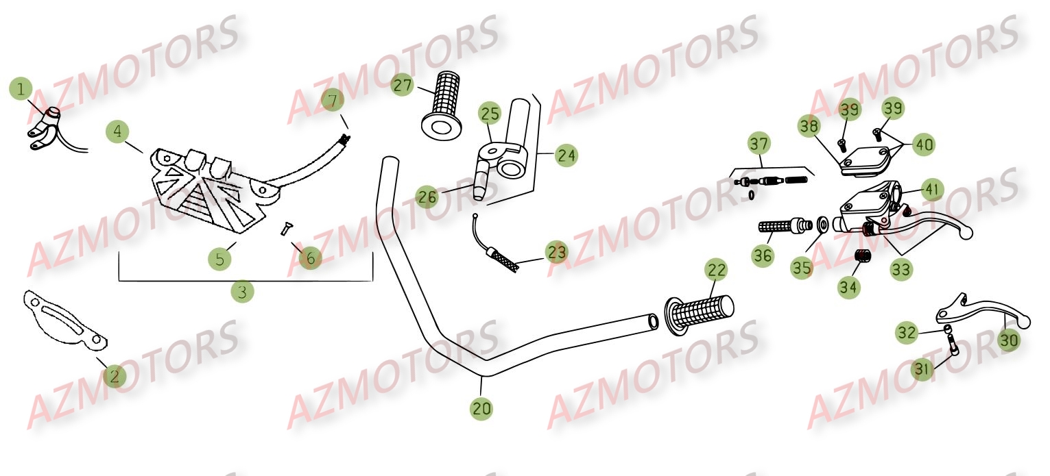 Commandes   Guidon BETA Pièces BETA REV 3-250cc  - [2008]