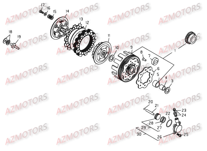 Transmission Principale   Embrayage BETA Pièces BETA REV 3-250cc  - [2008]