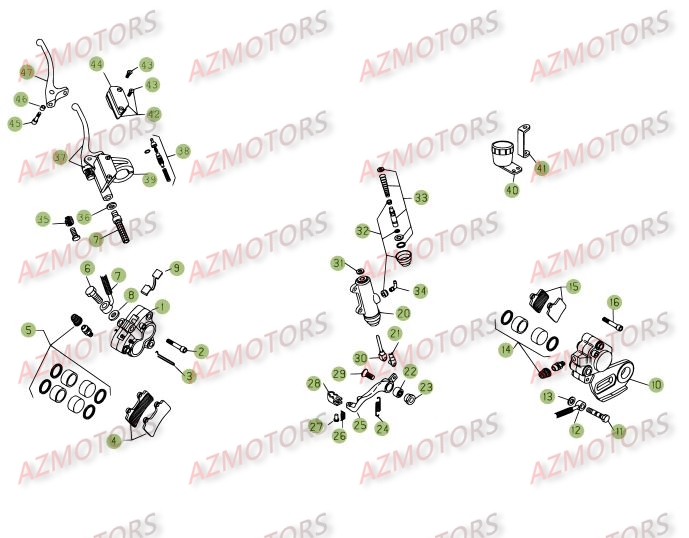 PLAQUETTES PINCES REV-3 ( COUPLE ) BETA pour FREINS de REV3-270-05