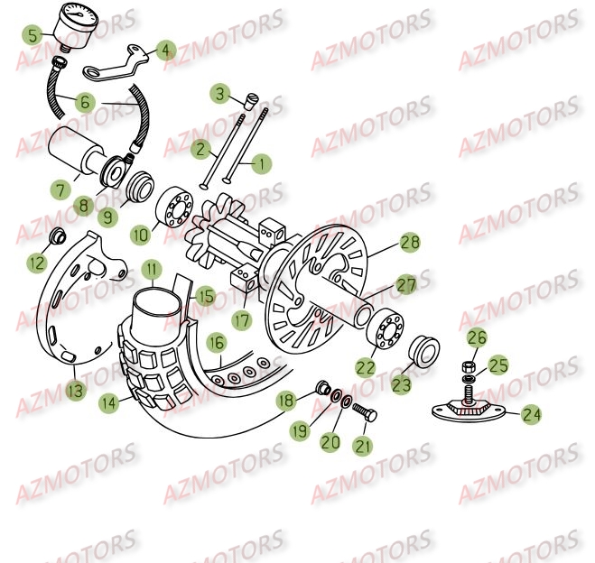 Roue Avant BETA Pièces BETA REV 3-270cc  - [2005]