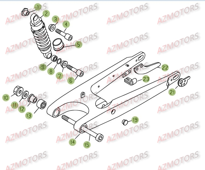 Suspensions Arriere BETA Pièces BETA REV 3-270cc  - [2005]