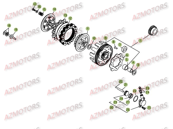 Transmission Principale   Embrayage BETA Pièces BETA REV 3-270cc  - [2005]