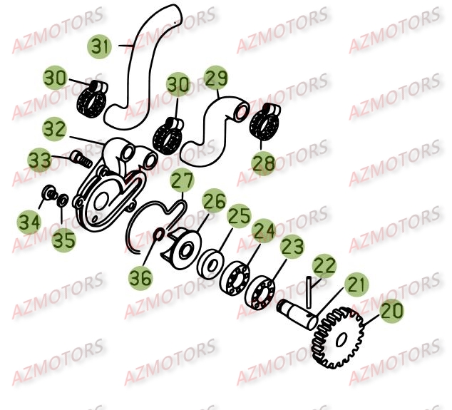 CIRCUIT DE LUBRIFICATION pour REV3-270-08