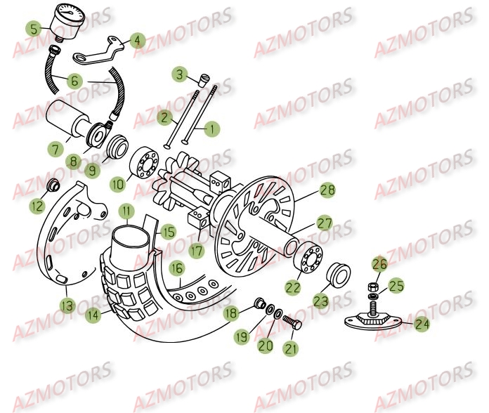 Roue Avant BETA Pièces BETA REV 3-270cc  - [2008]