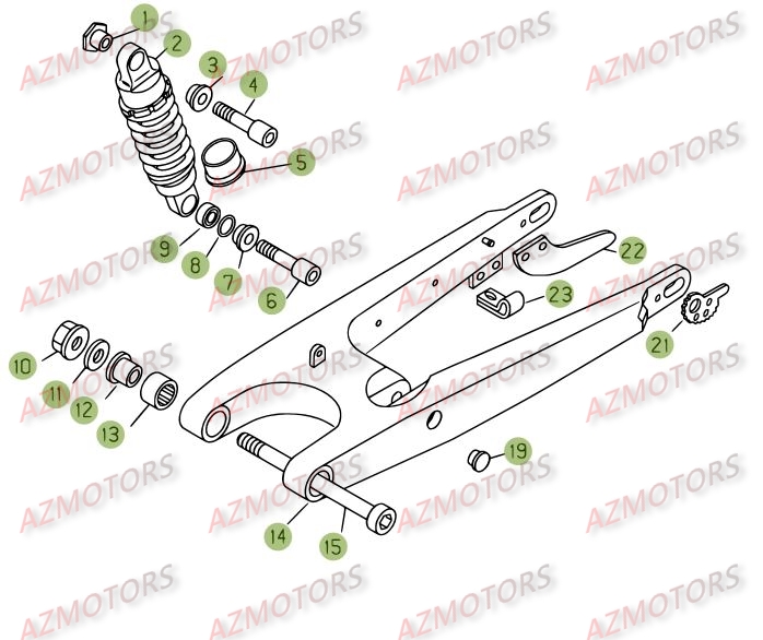 Suspensions Arriere BETA Pièces BETA REV 3-270cc  - [2008]