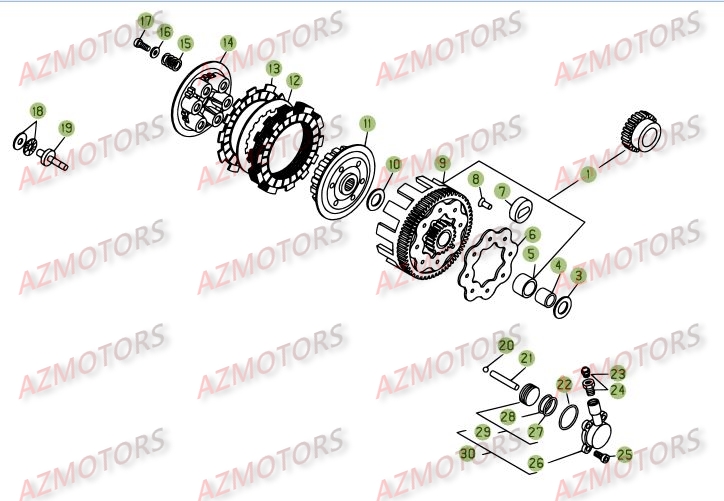 Transmission Principale   Embrayage BETA Pièces BETA REV 3-270cc  - [2008]