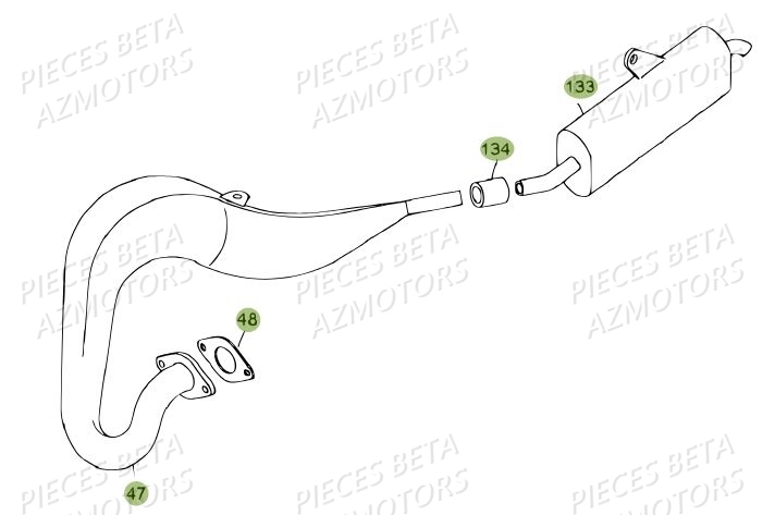 Echappement BETA Pièces BETA REV 80 - [2009]