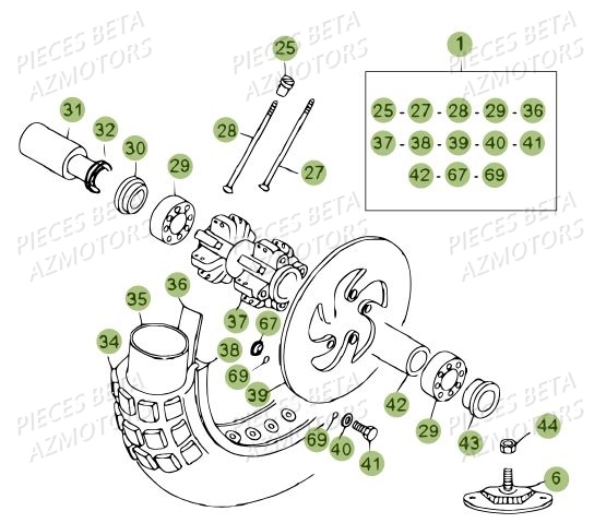 Roue Avant BETA Pièces BETA REV 80 - [2009]