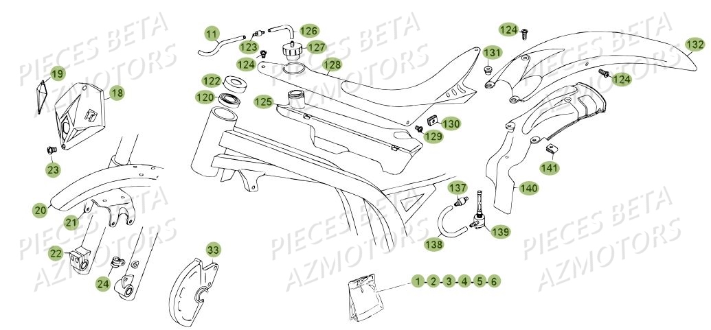 Carenages Du N Serie 200379 A 200484 BETA Pièces BETA REV 80 - [2010-2011]