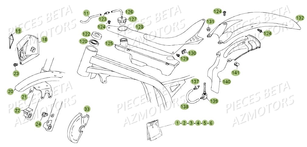 Carenages Du N Serie 200485 A 200609 BETA Pièces BETA REV 80 - [2010-2011]