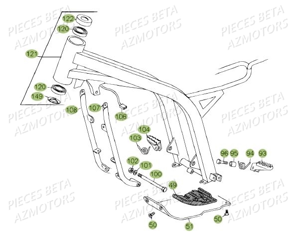 Chassis Du N Serie 200449 A 200484 BETA Pièces BETA REV 80 - [2010-2011]