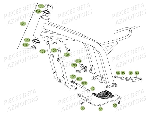 CHASSIS_DU_N_SERIE_200485_A_200609 BETA Pièces BETA REV 80 - [2010-2011]