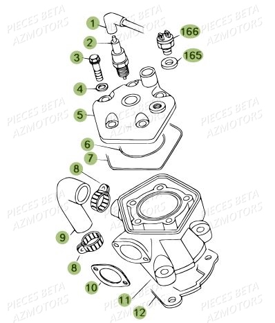 Cylindre BETA Pièces BETA REV 80 - [2010-2011]