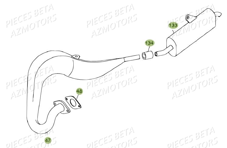 Echappement BETA Pièces BETA REV 80 - [2010-2011]