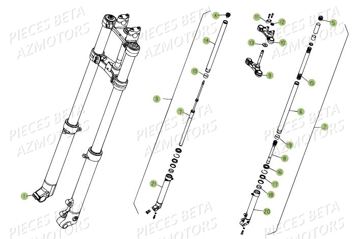 Fourche Du N Serie 200449 A 200609 BETA Pièces BETA REV 80 - [2010-2011]