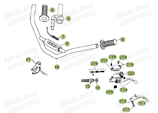 Guidon Du N Serie 200449 A 200609 BETA Pièces BETA REV 80 - [2010-2011]