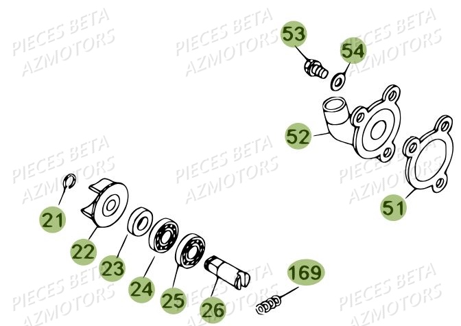 POMPE A EAU AZMOTORS REV 80 10