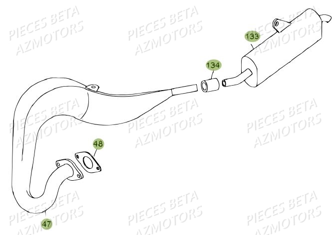 Echappement BETA Pièces BETA REV 80 - [2012]