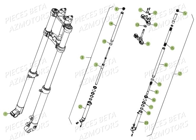 Fourche Du No Serie 200001 A 200335 BETA Pièces BETA REV 80 - [2012]