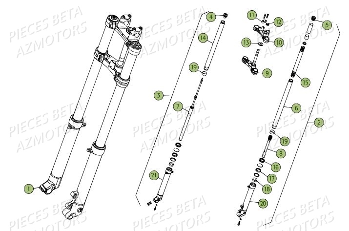 Fourche Du No Serie 200336 A 200378 BETA Pièces BETA REV 80 - [2012]