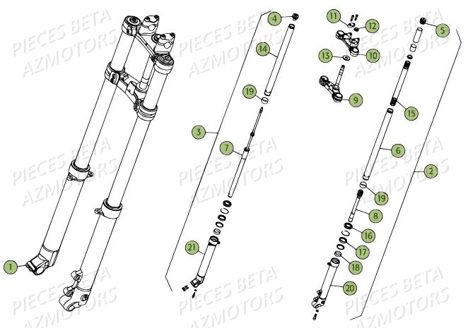 Fourche Du No Serie 200379 A 200448 BETA Pièces BETA REV 80 - [2012]