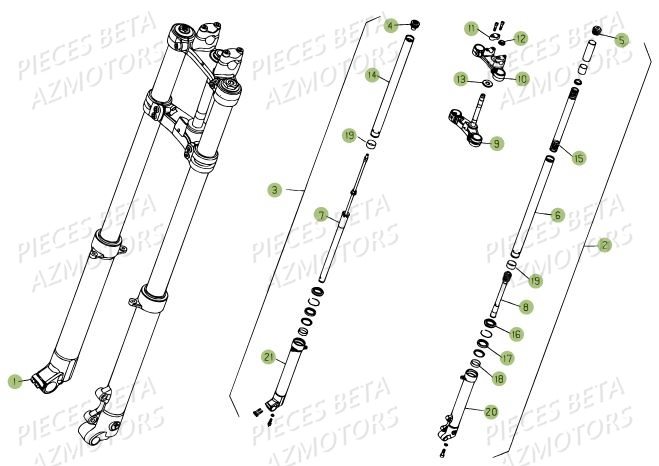 Fourche Du No Serie 200449 A 200609 BETA Pièces BETA REV 80 - [2012]