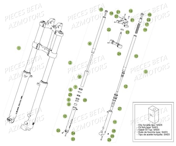 FOURCHE DU No SERIE 200610 A 299999 BETA REV 80 12