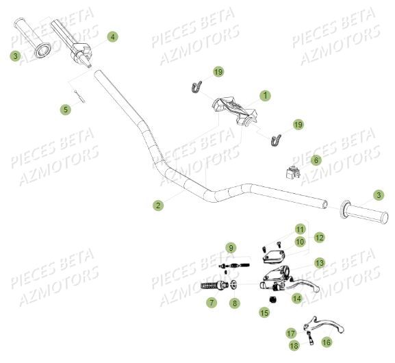 Guidon Du No Serie 200610 A 299999 BETA Pièces BETA REV 80 - [2012]
