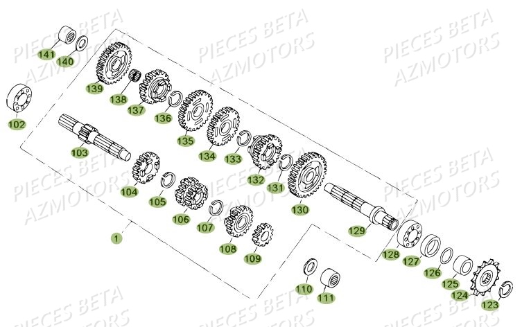 BOITE A VITESSES AZMOTORS REV 80 13