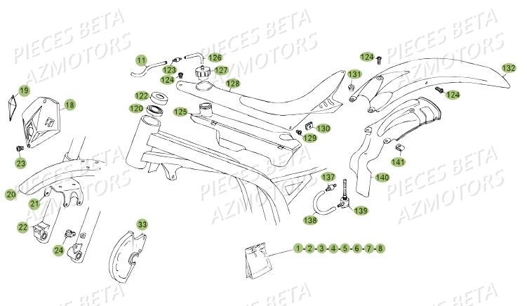 Carenages Du No Serie 200001 A 200378 BETA Pièces BETA REV 80 - (2013)