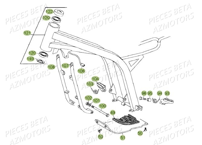 CHASSIS DU No SERIE 200485 A 200609 AZMOTORS REV 80 13