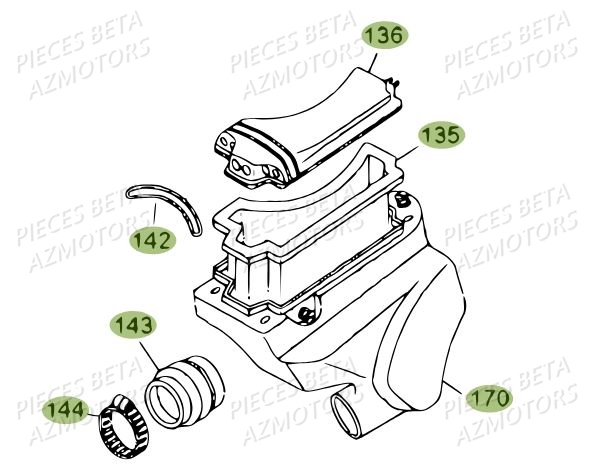 Filtre A Air BETA Pièces BETA REV 80 - (2013)