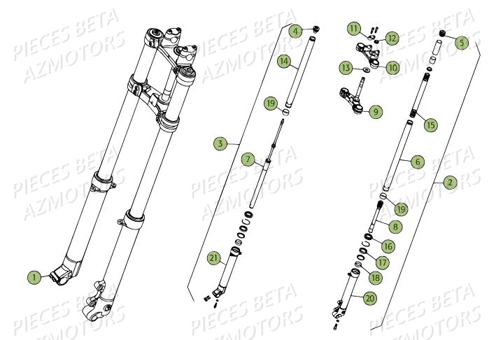 Fourche Du No Serie 200336 A 200378 BETA Pièces BETA REV 80 - (2013)