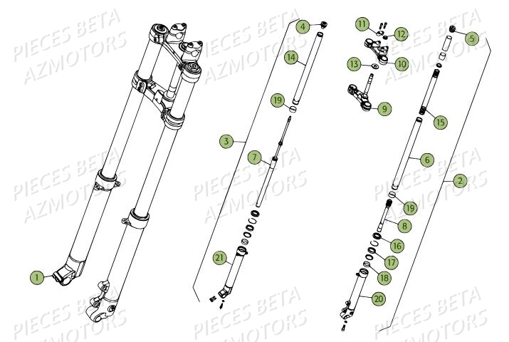 Fourche Du No Serie 200379 A 200448 BETA Pièces BETA REV 80 - (2013)