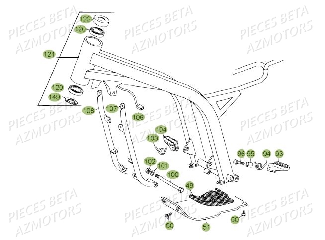 CHASSIS DU No SERIE 200485 A 200609 AZMOTORS REV 80 14