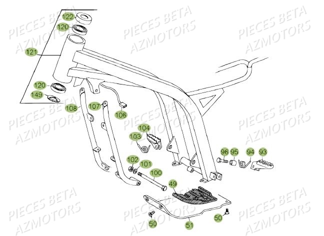 Chassis Du No Serie 200610 A 299999 BETA Pièces BETA REV 80 - (2014)