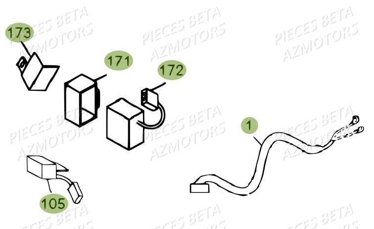 Equipements Electrique AZMOTORS Pièces BETA REV 80 - (2014)