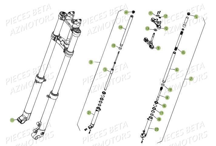 Fourche Du No Serie 200001 A 200335 BETA Pièces BETA REV 80 - (2014)