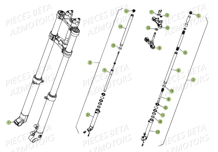 Fourche Du No Serie 200449 A 200609 BETA Pièces BETA REV 80 - (2014)
