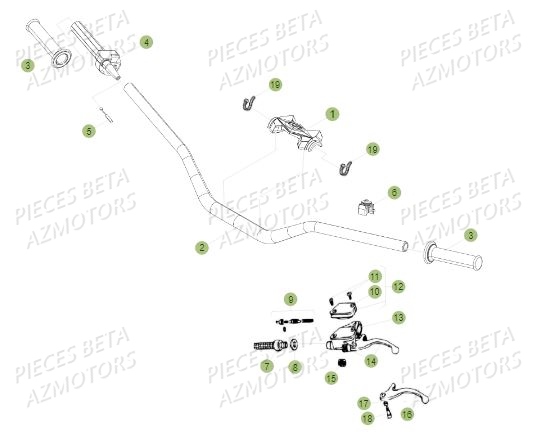 Guidon Du No Serie 200610 A 299999 BETA Pièces BETA REV 80 - (2014)