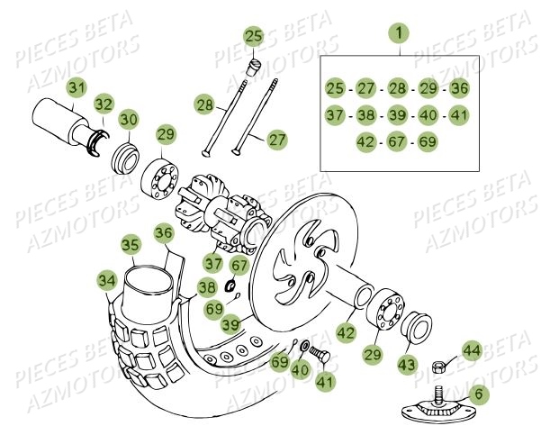 Roue Avant BETA Pièces BETA REV 80 - (2014)