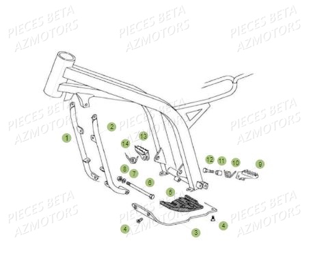 Accessoires Du Chassis BETA Pièces BETA REV 80 - (2015)
