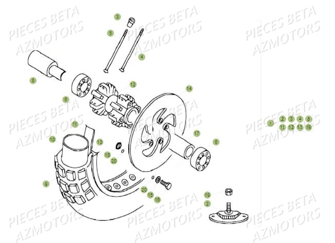 Roue Avant BETA Pièces BETA REV 80 - (2015)