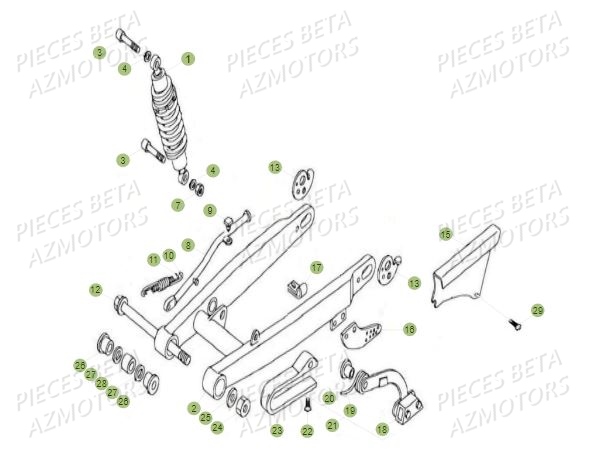 Suspension Arriere BETA Pièces BETA REV 80 - (2015)