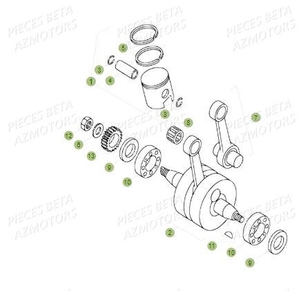 Vilebrequin BETA Pièces BETA REV 80 - (2015)