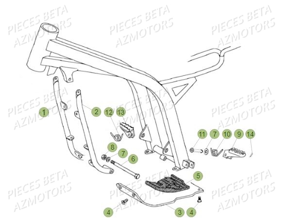 Accessoires Du Chassis BETA Pièces BETA REV 80 - (2016)