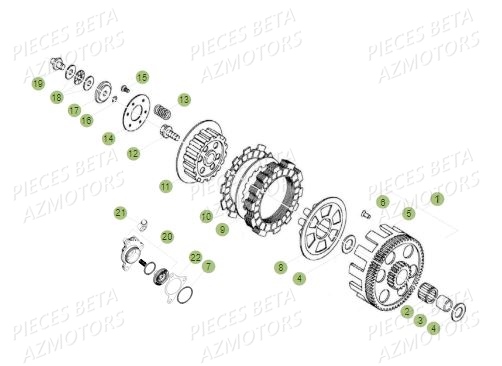 EMBRAYAGE BETA REV 80 16