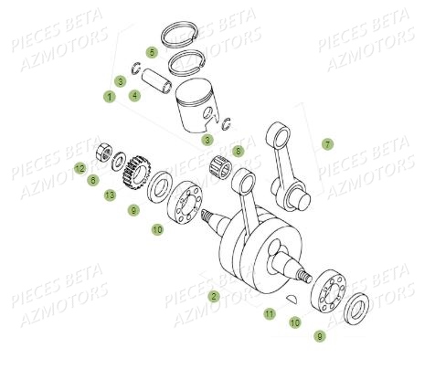 Vilebrequin BETA Pièces BETA REV 80 - (2016)