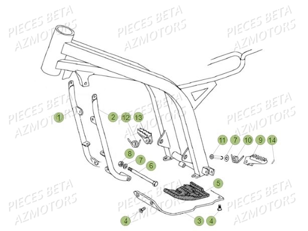 ACCESSOIRES DU CHASSIS pour REV 80 17